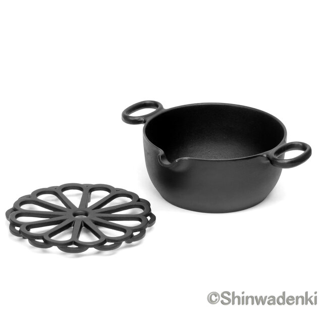 南部鉄器 鉄鍋 天ぷら鍋 揚げ物鍋17cm 日本製 ガス・100V/200V IH対応