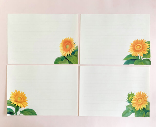 ひまわりのレターセット | iichi 日々の暮らしを心地よくする