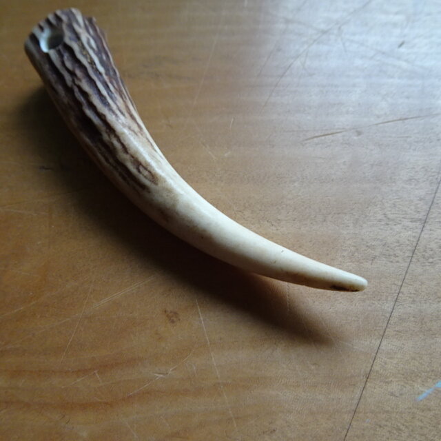 鹿角先のパーツ約90mm5㎜穴 №5 | iichi 日々の暮らしを心地よく