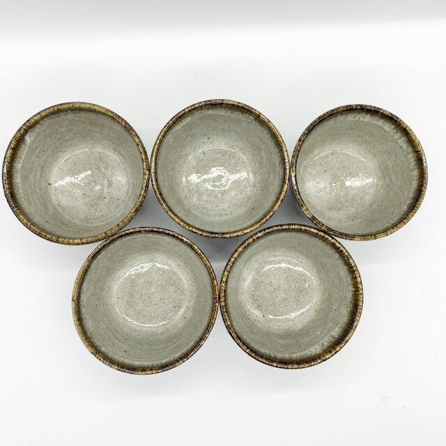 番茶碗セット 湯呑 汲み出し 【手仕事 民藝 和 陶器 ブルー】 | iichi