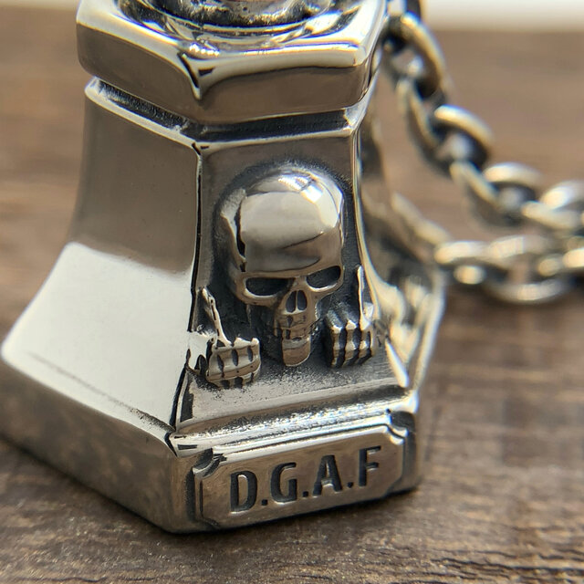 スカル ガーディアンベル/シルバー925/シルバーアクセサリー/バイク