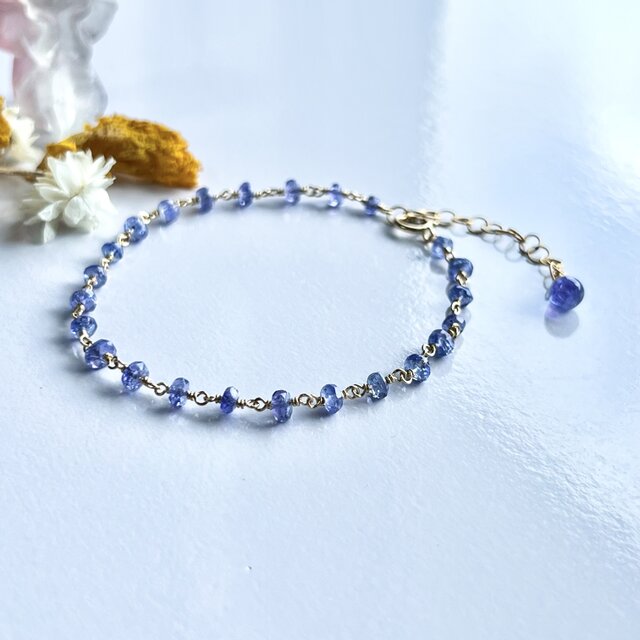 タンザナイト ブレスレット 高品質 14kgf 透明感 青紫 | iichi 日々の