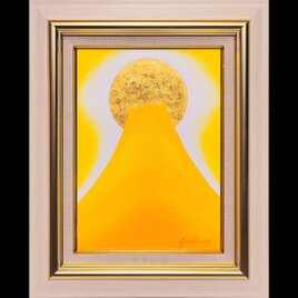 石川県金沢産本金箔24K使用○『太陽と金の富士図』△がんどうあつし