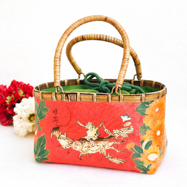 一閑張りバッグ “猫と金魚” | iichi 日々の暮らしを心地よくする