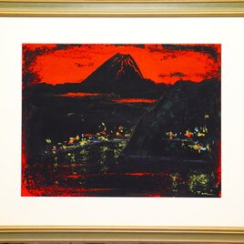 光の軌跡」(NO.2518) 6号F キャンバスにアクリル絵の具 仮縁付き 送料