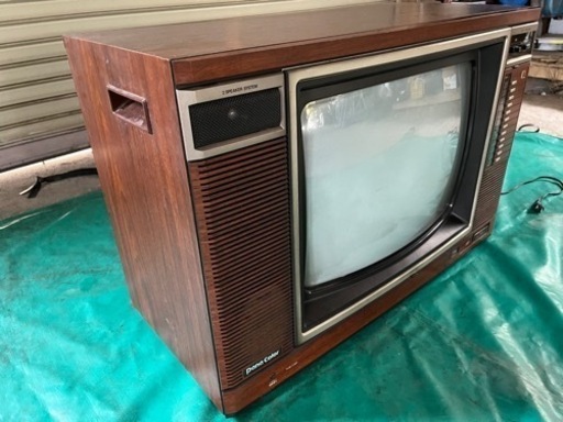 売約済】 美品 年代物ブラウン管TV 電源OK 18インチ 松下電器