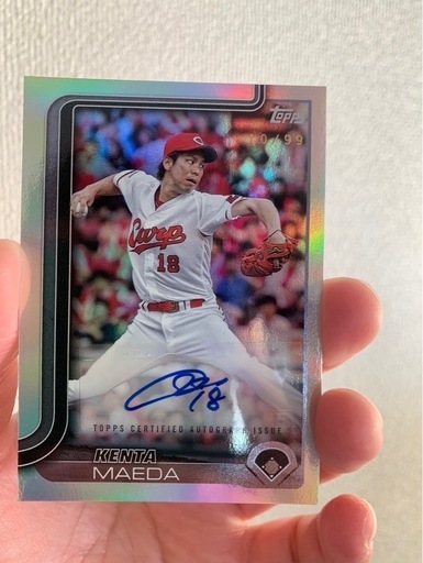 2025 Topps npb 99シリ 前田健太直筆サインカード (まーるまる) 西条の