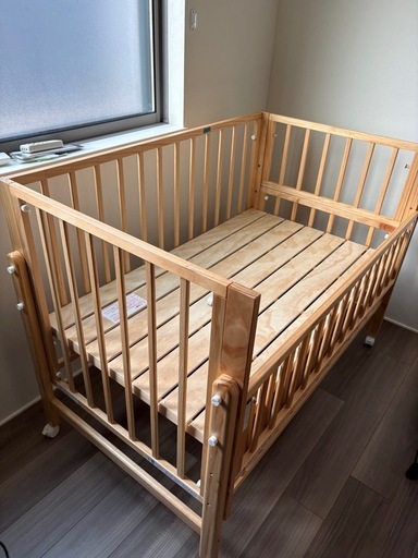 ベビーベッド大和屋トールWオープン (TOBO) 黒田のベビー用品《ベビー