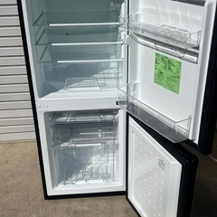 2021年 142L 2ドア 冷凍冷蔵庫 アイリスオーヤマ IRSD-14A-B 黒 (ヨシ