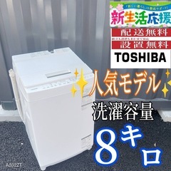 B046 送料設置無料東芝人気モデル洗濯機大容量10㌔ (冷蔵庫 洗濯機極美