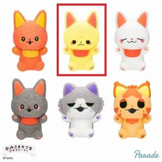 Aベニ】かみさまキツネとサラリーマン ぬいぐるみ こうばこずわり ベニ