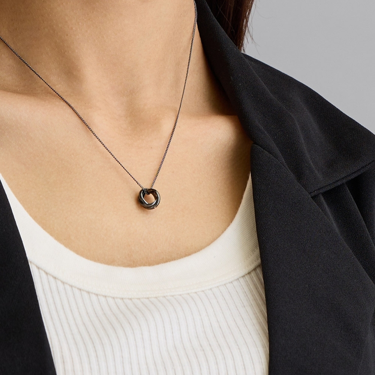 ブラックアクセサリー ネックレス 黒[品番：MLOA0002863]｜Melody