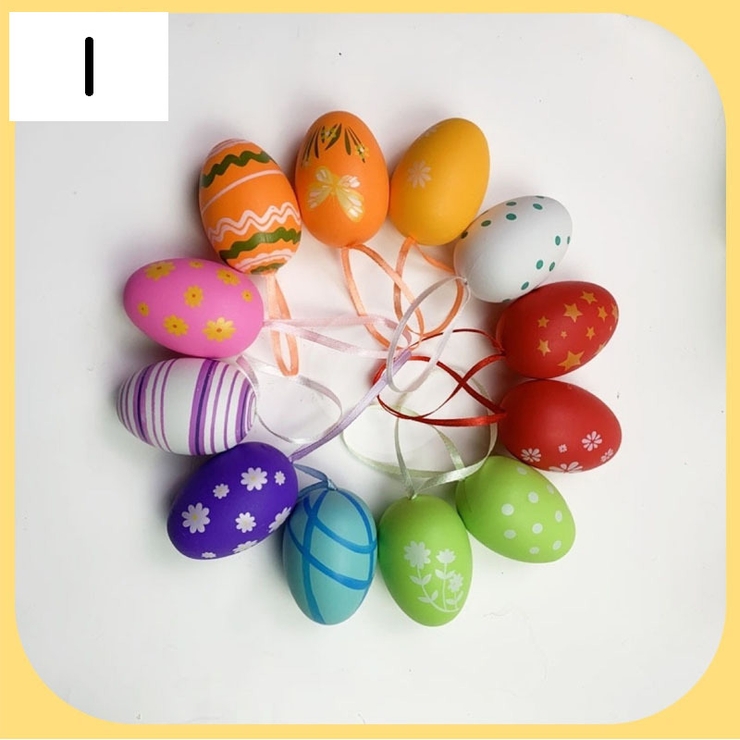 イースターエッグ 12個セット イースター飾り[品番：FQ000203745