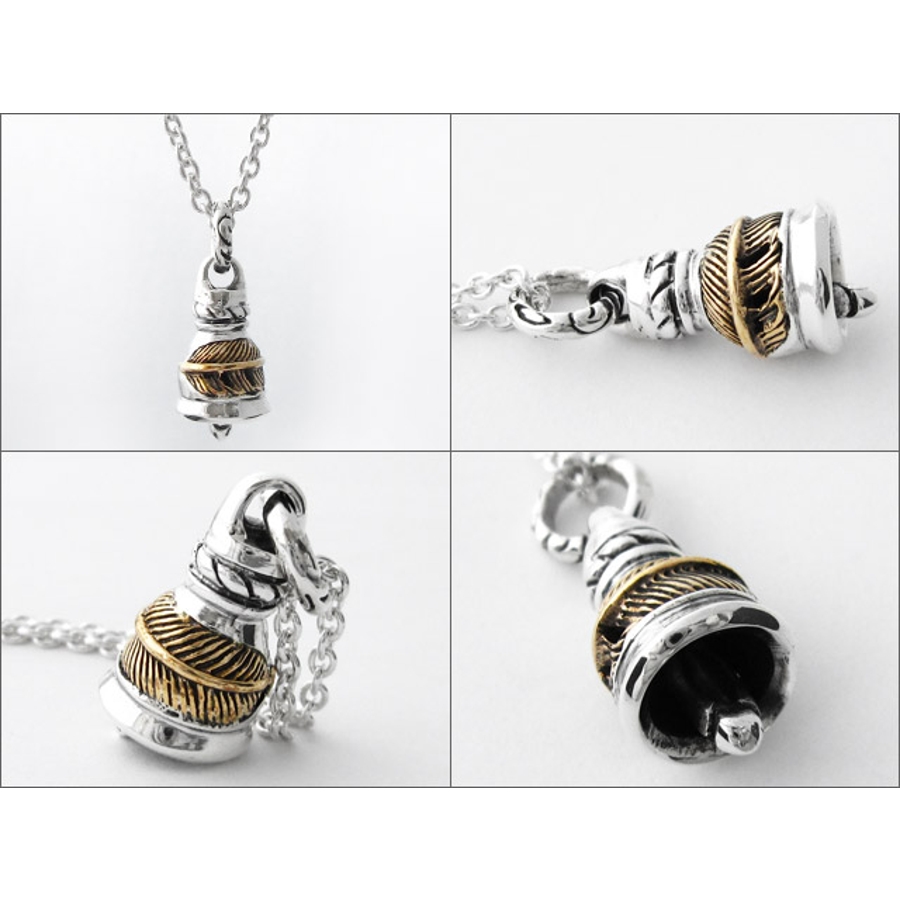 フェザーベルペンダントトップのみメンズネックレスシルバー925