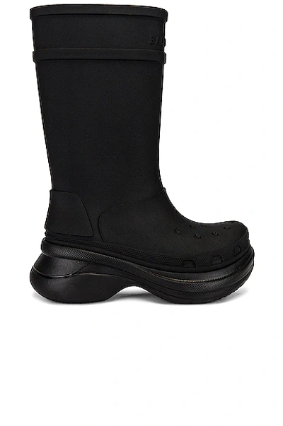 Balenciaga Black Crocs Edition Rubber Boots | ModeSens