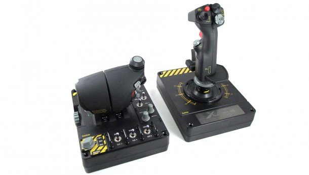 Saitek's X-55 Rhino flightstick is a lovely, chunky thing | PC Gamer