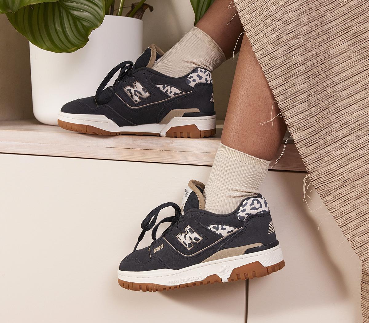 New Balance BB550 Trainers Phantom Black Leopard - Women's Trainers