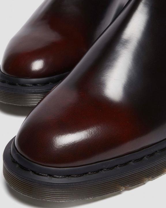 Graeme Arcadia leather Chelsea boots in Cherry Red Arcadia | Dr
