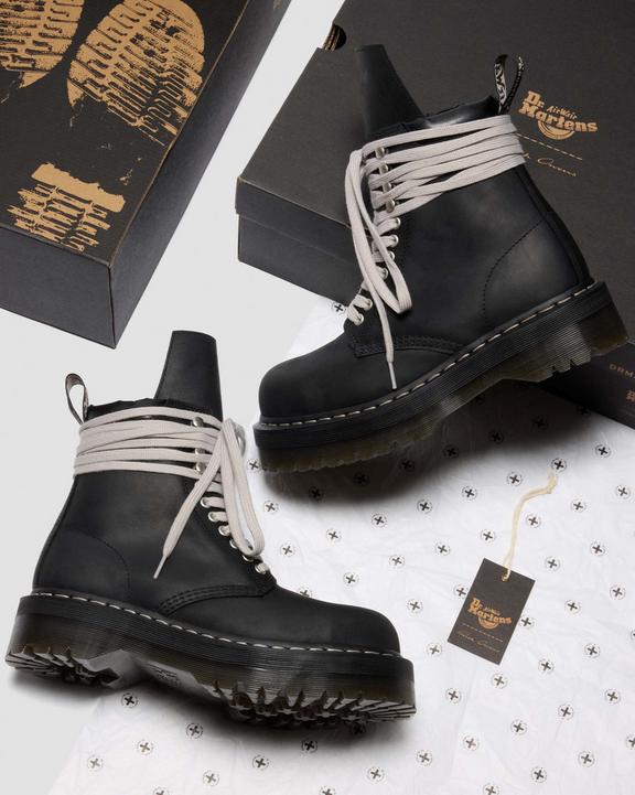 Steel Toe Rick Owens Boots in Black | Dr. Martens