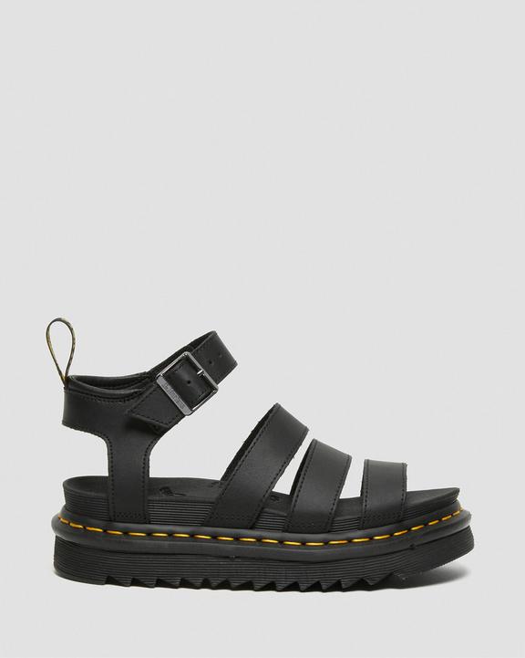 Blaire Hydro Leather Strap Sandals in Black | Dr. Martens