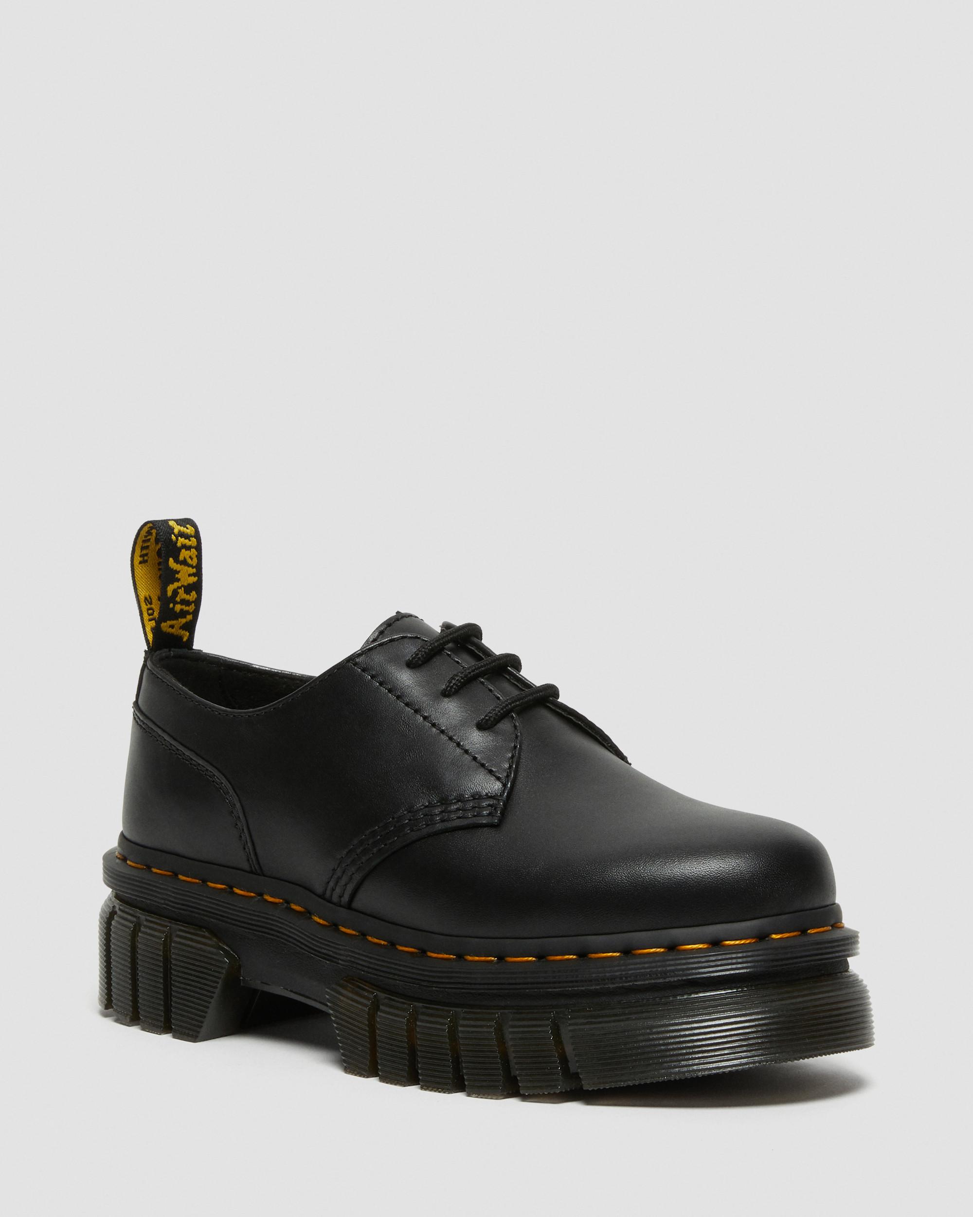 Audrick Nappa Leather Platform Shoes in Black | Dr. Martens