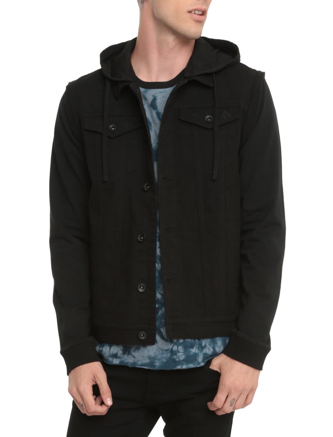 RUDE Black Zip-Off Sleeve Jacket | Hot Topic