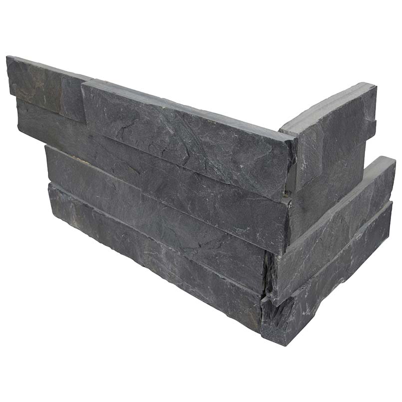 Premium Black Stacked Stone - MSI Backsplash Tile