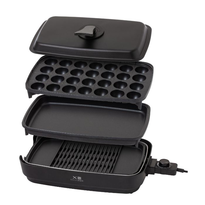 YAMAZEN 減煙焼き肉グリル 3枚プレート YHP-TX130(B)の通販｜電気鍋