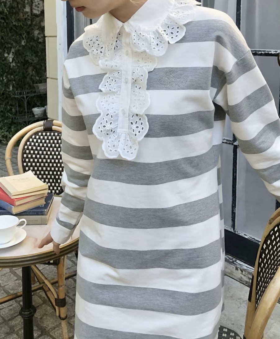 frill collar mini one-piece | ファッション通販サイト NUGU