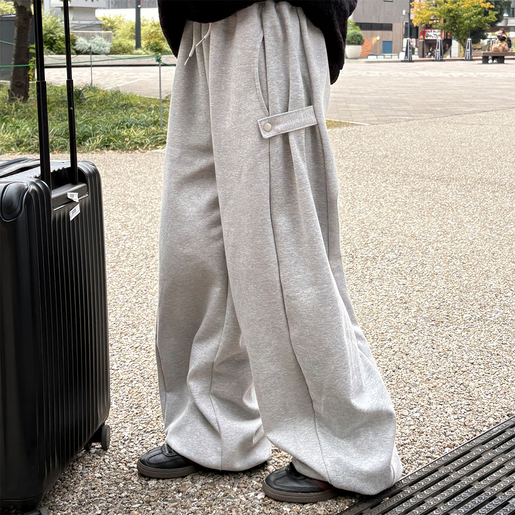 ユニセックス)サイドスナップスウェットパンツ | ファッション通販