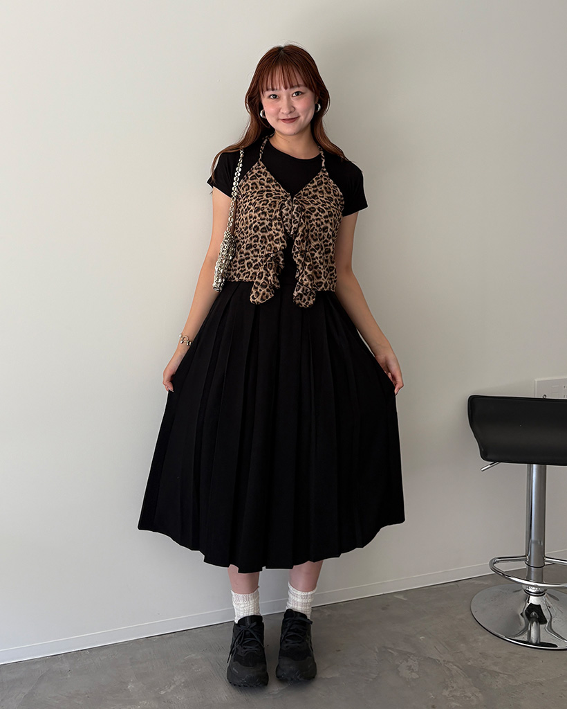 ヒョウ柄フリルキャミソール | ファッション通販サイト NUGU