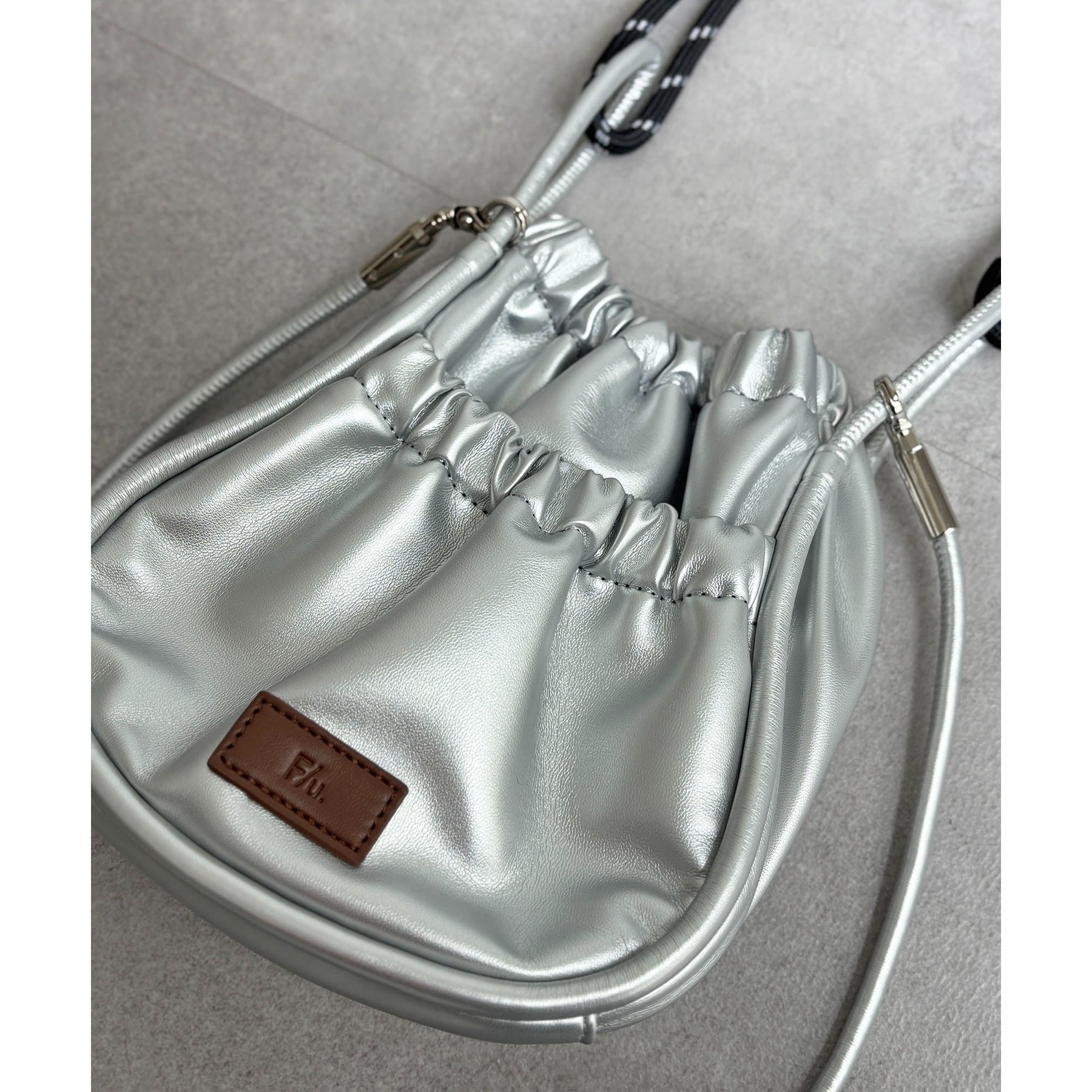 FUKA's企画】PUパラコードギャザーミニショルダーバッグ