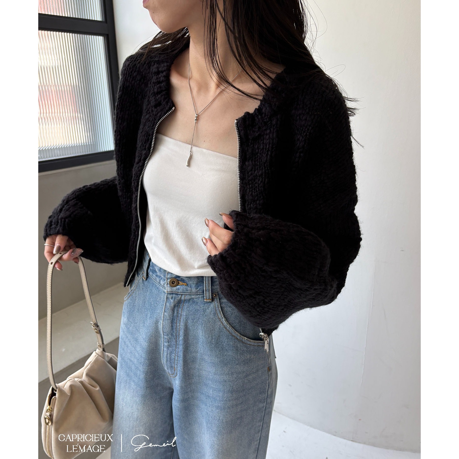 LE'MAGE×gemeilコラボ】スラブジップカーディガン | ファッション通販