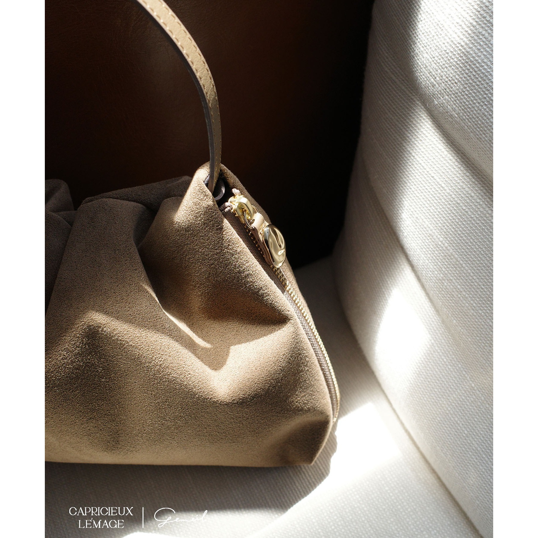 LE'MAGE×gemeilコラボ】スエードワンハンドルバッグ | ファッション