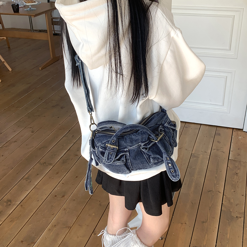 Y2Kショルダーバッグデニムクロスバッグ | ファッション通販サイト NUGU