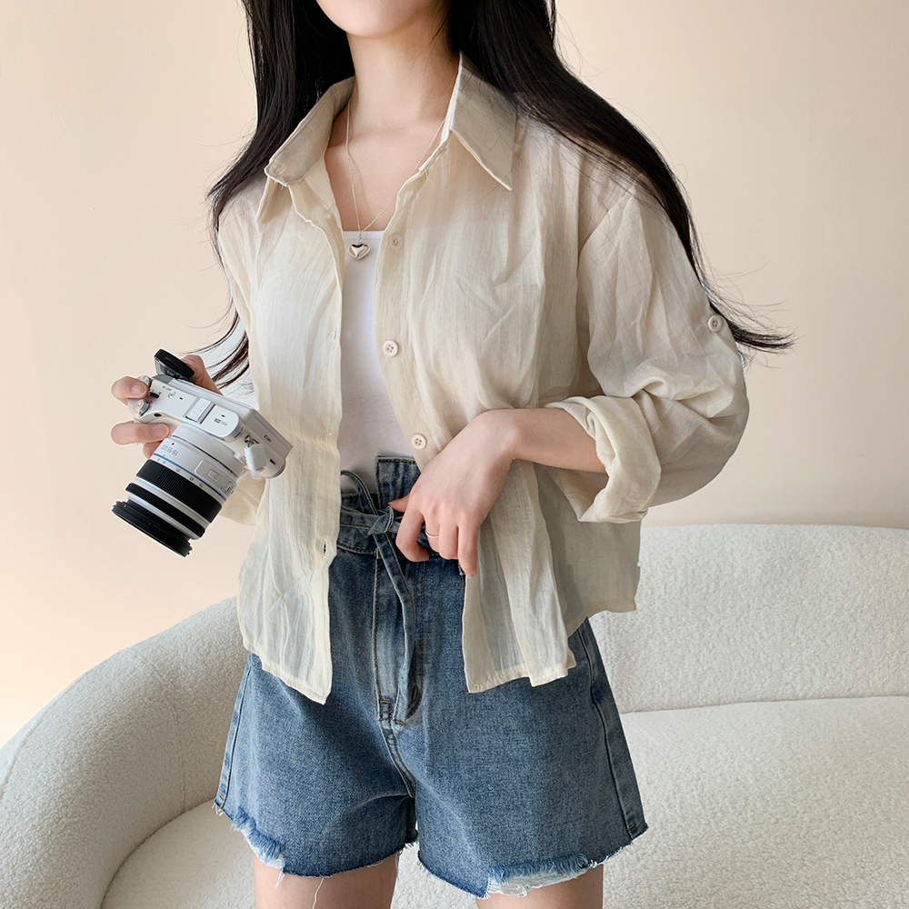 シースルーフィット長袖シャツ | ファッション通販サイト NUGU