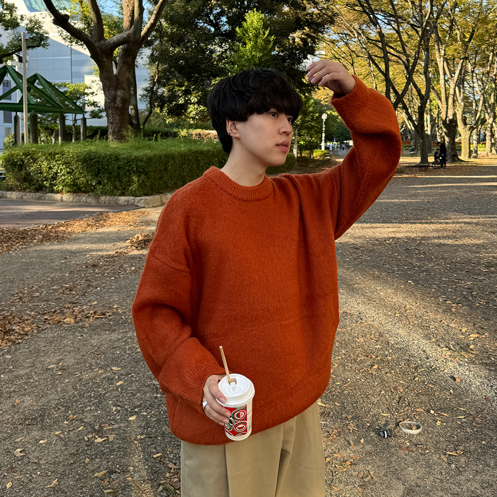 モヘアテクスチャーオーバーサイズニット | ファッション通販サイト NUGU