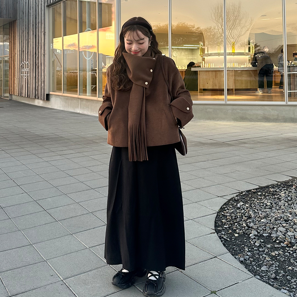 マフラーセットショートコート | ファッション通販サイト NUGU