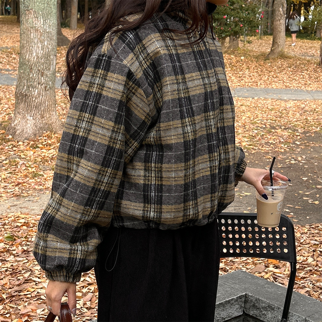リバーシブルステッチチェックジャンパー | ファッション通販サイト NUGU