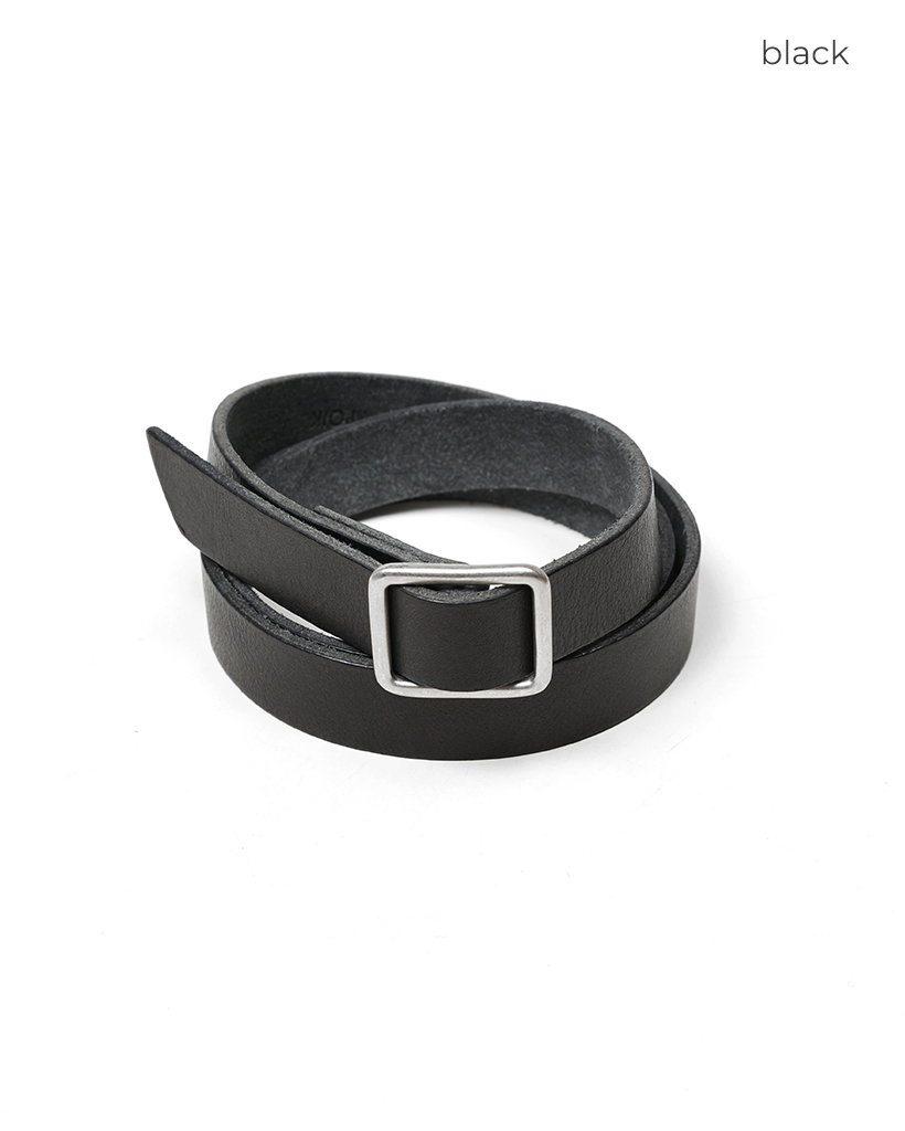 4回再販](ORIGINAL) ホールレスレザーベルト(black) | ファッション
