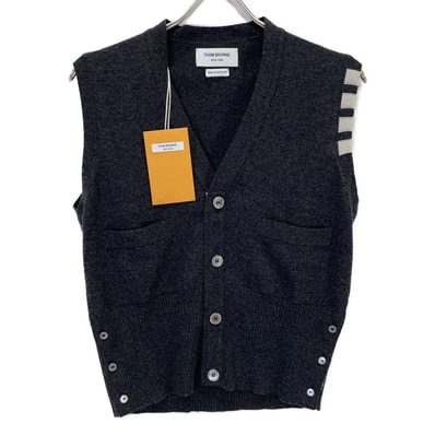 AURALEE Flat Yarn Rib Knit Vest 
