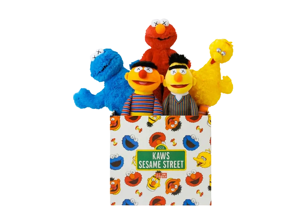 KAWS Sesame Street Uniqlo Plush Toy Complete Box Set 