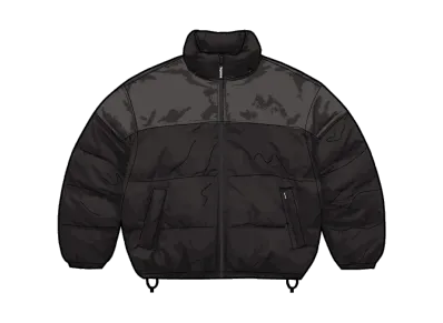 Supreme Leather Yoke Puffer Jacket 