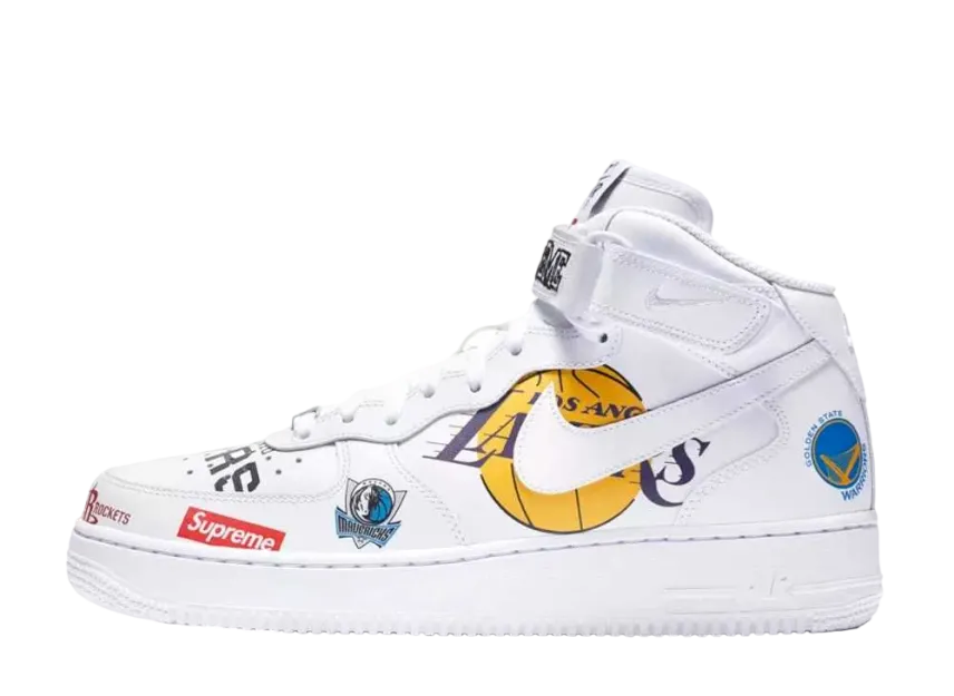 スニダンで購入可】SUPREME × NBA × NIKE AIR FORCE 1 MID 2018 抽選