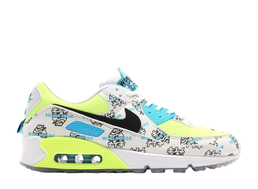 NIKE Women's WORLD WIDE PACK AIR MAX 90 SE WHITE 
