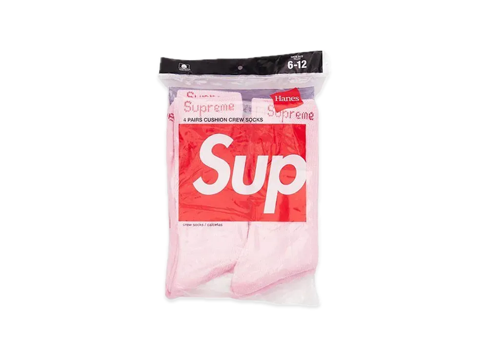 Supreme x Hanes Crew Socks (4 Pack) 