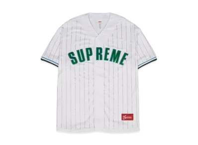 Supreme Rhinestone Stripe Baseball Jersey 