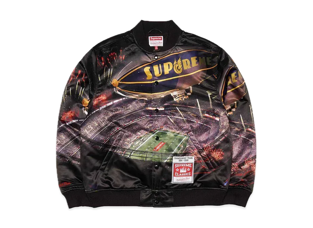 Supreme / Mitchell & Ness Stadium Satin Varsity Jacket 