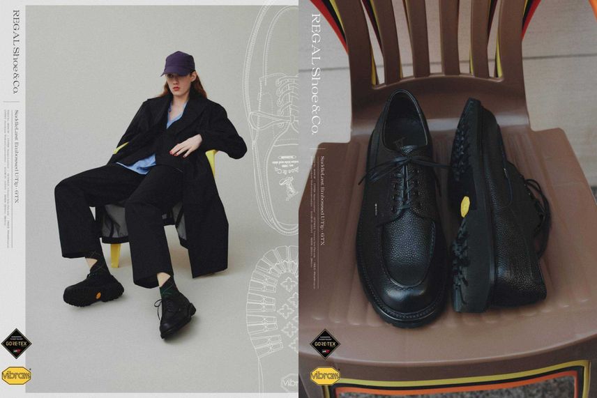 REGAL Shoe & Co. U-Tip Derby Shoes GORE-TEX 