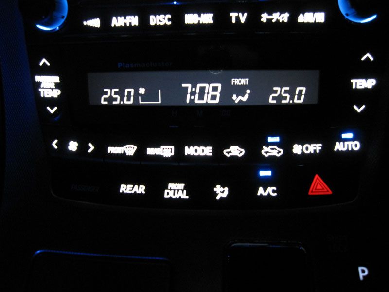 フロントエアコンパネルLED打ち換え（トヨタ アルファード・20系）by